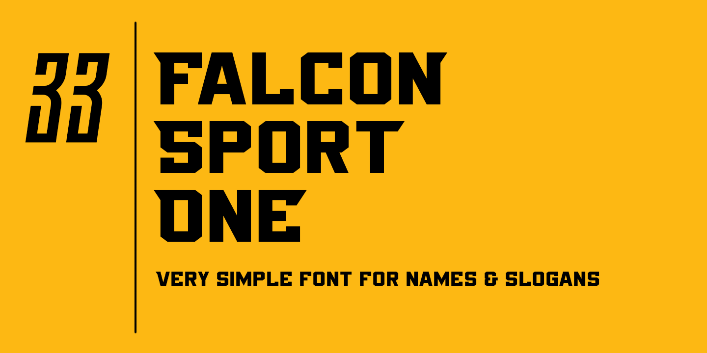 Beispiel einer Falcon Sport Two-Schriftart